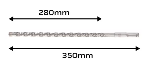 Neo Tools Betonfúró SDS PLUS 10x350mm, S4 type, 4 élű, vasbetonhoz