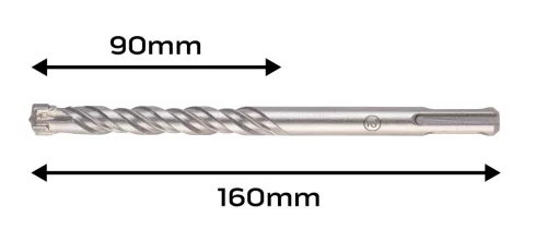 Neo Tools Betonfúró SDS PLUS 12x160mm, S4 type, 4 élű, vasbetonhoz