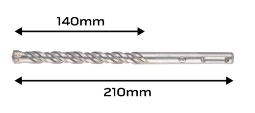 Neo Tools Betonfúró SDS PLUS 12x210mm, S4 type, 4 élű, vasbetonhoz