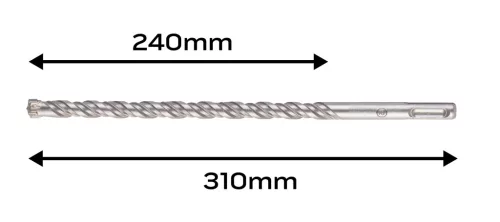 Neo Tools Betonfúró SDS PLUS 12x310mm, S4 type, 4 élű, vasbetonhoz
