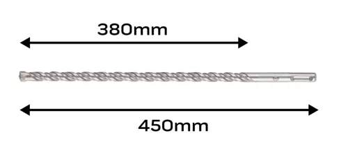 Neo Tools Betonfúró SDS PLUS 12x450mm, S4 type, 4 élű, vasbetonhoz