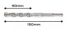 Neo Tools Betonfúró SDS PLUS 14x160mm, S4 type, 4 élű, vasbetonhoz