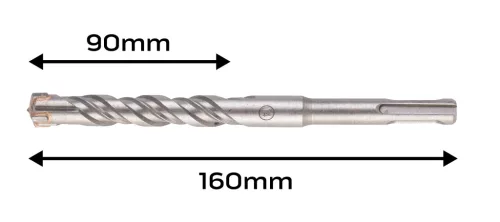 Neo Tools Betonfúró SDS PLUS 14x160mm, S4 type, 4 élű, vasbetonhoz
