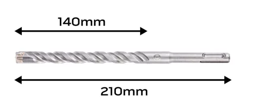 Neo Tools Betonfúró SDS PLUS 14x210mm, S4 type, 4 élű, vasbetonhoz