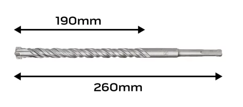 Neo Tools Betonfúró SDS PLUS 14x260mm, S4 type, 4 élű, vasbetonhoz