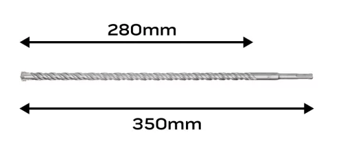 Neo Tools Betonfúró SDS PLUS 14x350mm, S4 type, 4 élű, vasbetonhoz