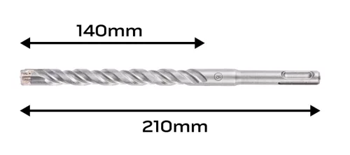 Neo Tools Betonfúró SDS PLUS 16x210mm, S4 type, 4 élű, vasbetonhoz