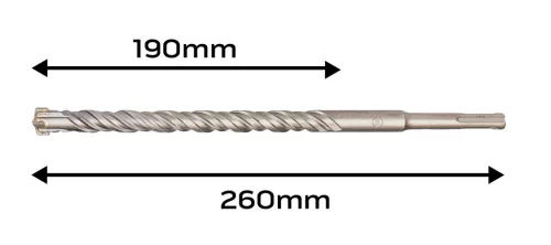 Neo Tools Betonfúró SDS PLUS 16x260mm, S4 type, 4 élű, vasbetonhoz