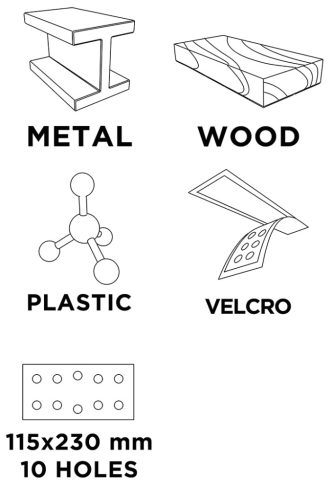 Graphite Csiszolópapír tépőzáras 115x230mm, K60, lyukas, 5db