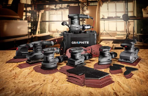 Graphite Csiszolópapír tépőzáras 115x230mm, K80, lyukas, 5db