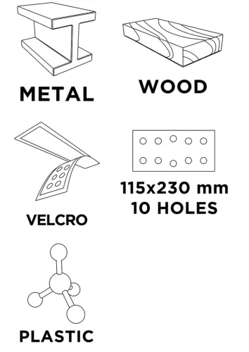 Graphite Csiszolópapír tépőzáras 115x230mm, K80, lyukas, 5db