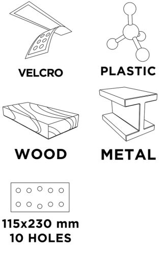 Graphite Csiszolópapír tépőzáras 115x230mm, K120, lyukas, 5db