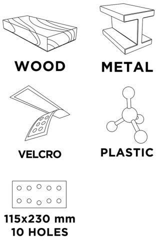 Graphite Csiszolópapír tépőzáras 115x230mm, K180, lyukas, 5db