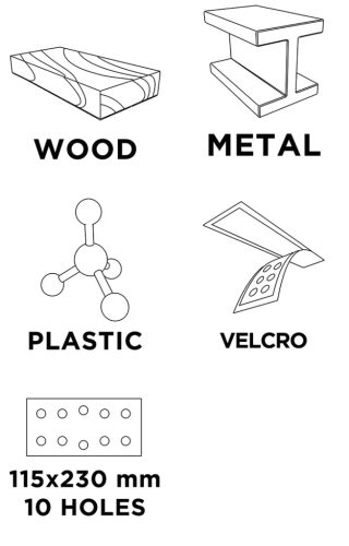 Graphite Csiszolópapír tépőzáras 115x230mm, K240, lyukas, 5db