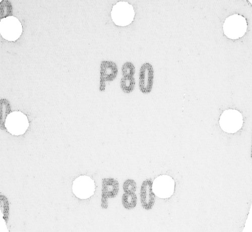 Graphite Csiszolópapír tépőzáras deltacsiszolóhoz 140x140x80mm, K80, 11 lyukas, 5db