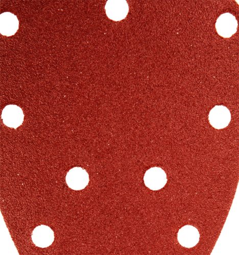 Graphite Csiszolópapír tépőzáras deltacsiszolóhoz 140x140x80mm, K100, 11 lyukas, 5db