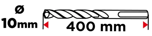 Graphite Betonfúró SDS-Plus 10x400mm, S4 type, 4 élű, vasbetonhoz