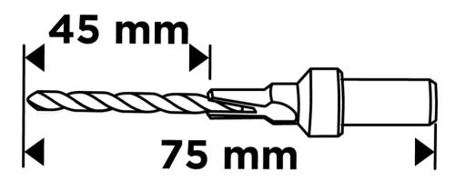Graphite Fafúró, csavarfej süllyesztővel, konfirmátor csavarhoz, 4/6mm