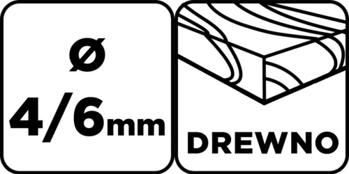 Graphite Fafúró, csavarfej süllyesztővel, konfirmátor csavarhoz, 4/6mm