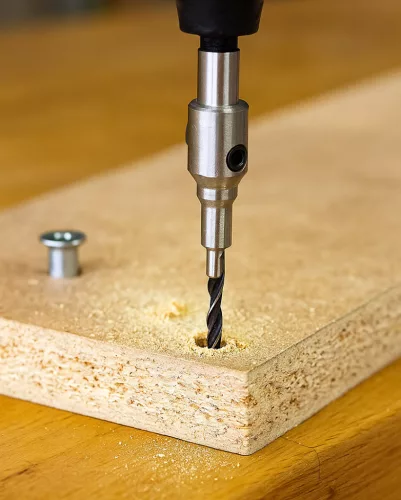 Graphite Fafúró, csavarfej süllyesztővel, konfirmátor csavarhoz, 5/7mm