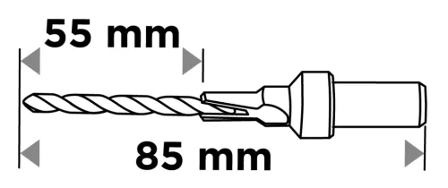 Graphite Fafúró, csavarfej süllyesztővel, konfirmátor csavarhoz, 5/7mm
