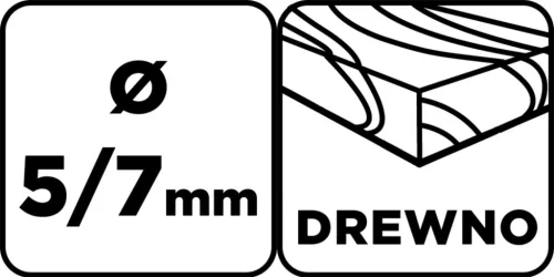 Graphite Fafúró, csavarfej süllyesztővel, konfirmátor csavarhoz, 5/7mm