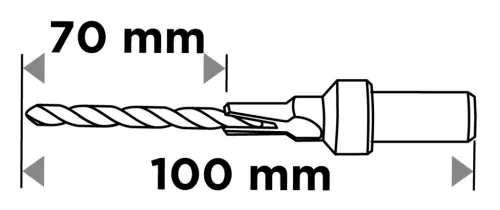 Graphite Fafúró, csavarfej süllyesztővel, konfirmátor csavarhoz, 7/10mm