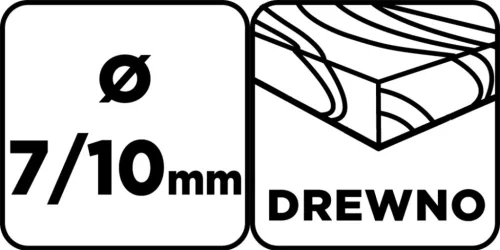 Graphite Fafúró, csavarfej süllyesztővel, konfirmátor csavarhoz, 7/10mm