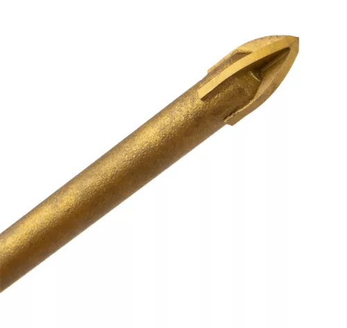 Graphite Univerzális, 4 élű üvegfúró, fa, műanyag, fém kőzetanyagok fúrásához, Titánium bevonat, 5mm