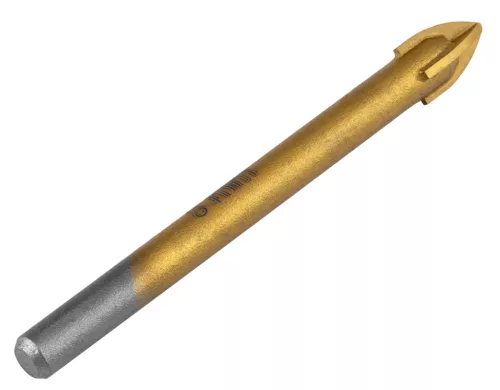 Graphite Univerzális, 4 élű üvegfúró, fa, műanyag, fém kőzetanyagok fúrásához, Titánium bevonat, 8mm