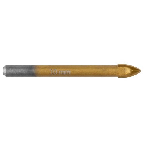 Graphite Univerzális, 4 élű üvegfúró, fa, műanyag, fém kőzetanyagok fúrásához, Titánium bevonat, 10mm