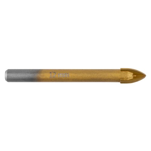 Graphite Univerzális, 4 élű üvegfúró, fa, műanyag, fém kőzetanyagok fúrásához, Titánium bevonat, 12mm