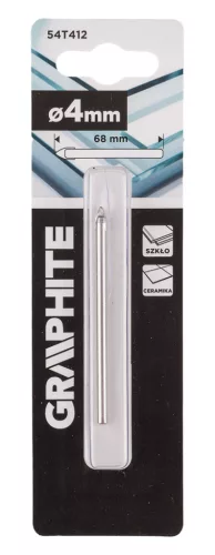 Graphite Üvegfúró, kerámia, kőzet, üveg fúráshoz, 4mm