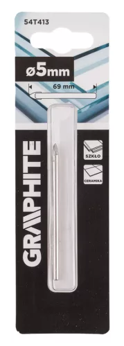 Graphite Üvegfúró, kerámia, kőzet, üveg fúráshoz, 5mm