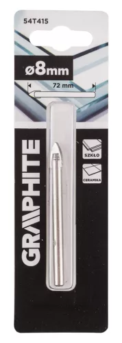 Graphite Üvegfúró, kerámia, kőzet, üveg fúráshoz, 8mm