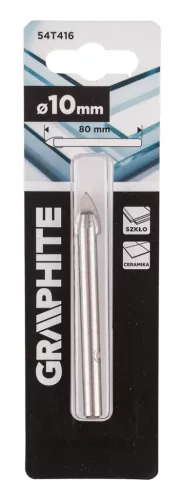 Graphite Üvegfúró, kerámia, kőzet, üveg fúráshoz, 10mm