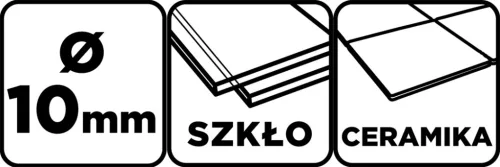 Graphite Üvegfúró, kerámia, kőzet, üveg fúráshoz, 10mm