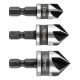 Graphite Süllyesztőfúró készlet, csavarfejekhez, 1/4" hatszög szár, 12, 16, 19mm, 3db