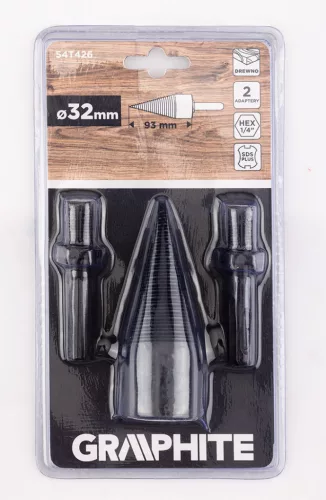 Graphite Fahasító fúró, kúpos, 32mm, SDS-Plus és hatszög szárral