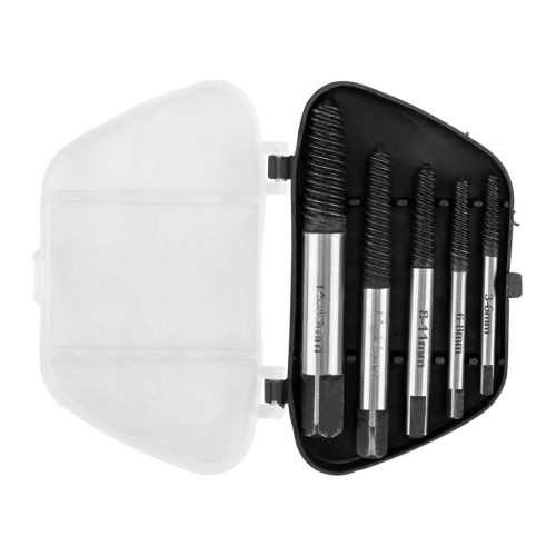 Graphite Törtcsavar kihajtó készlet, 4szög vég, 3-19mm, 5db