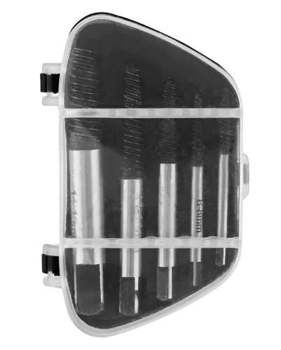 Graphite Törtcsavar kihajtó készlet, 4szög vég, 3-19mm, 5db