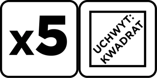 Graphite Törtcsavar kihajtó készlet, 4szög vég, 3-19mm, 5db