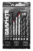 Graphite Fúrókészlet, fém, fa, kőzetfúrókkal, 5, 6, 8mm, 9db