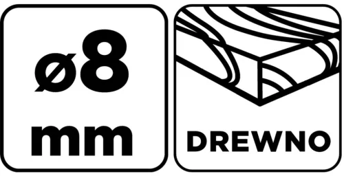 Graphite Fafúró, hosszú, 8x230mm