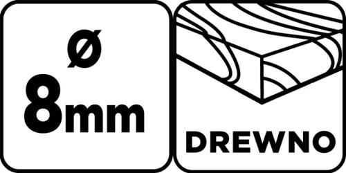 Graphite Fafúró, hosszú, 8x400mm