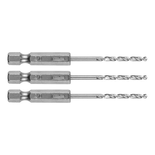 Graphite Csigafúró, 1/4" hatszög szárral, HSS DIN338, 2mm, 3db