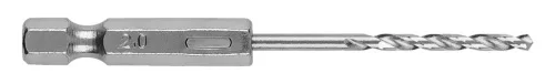 Graphite Csigafúró, 1/4" hatszög szárral, HSS DIN338, 2mm, 3db