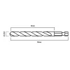 Graphite Csigafúró, 1/4" hatszög szárral, HSS DIN338, 3.2mm, 2db