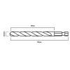 Graphite Csigafúró, 1/4" hatszög szárral, HSS DIN338, 3.5mm, 2db