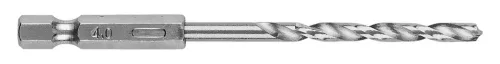 Graphite Csigafúró, 1/4" hatszög szárral, HSS DIN338, 4mm, 2db